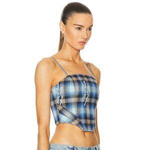 Amiri NWT Plaid Corset Top